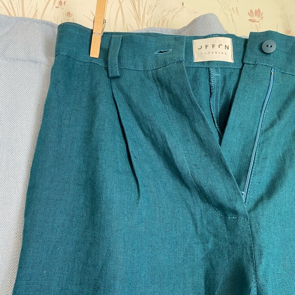 Teal Linen Pants XS OffOn - Picture 7 of 7
